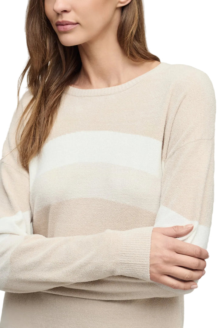 CozyChic Ultra Lite® Wavy Colorblock Pullover - Stone Multi