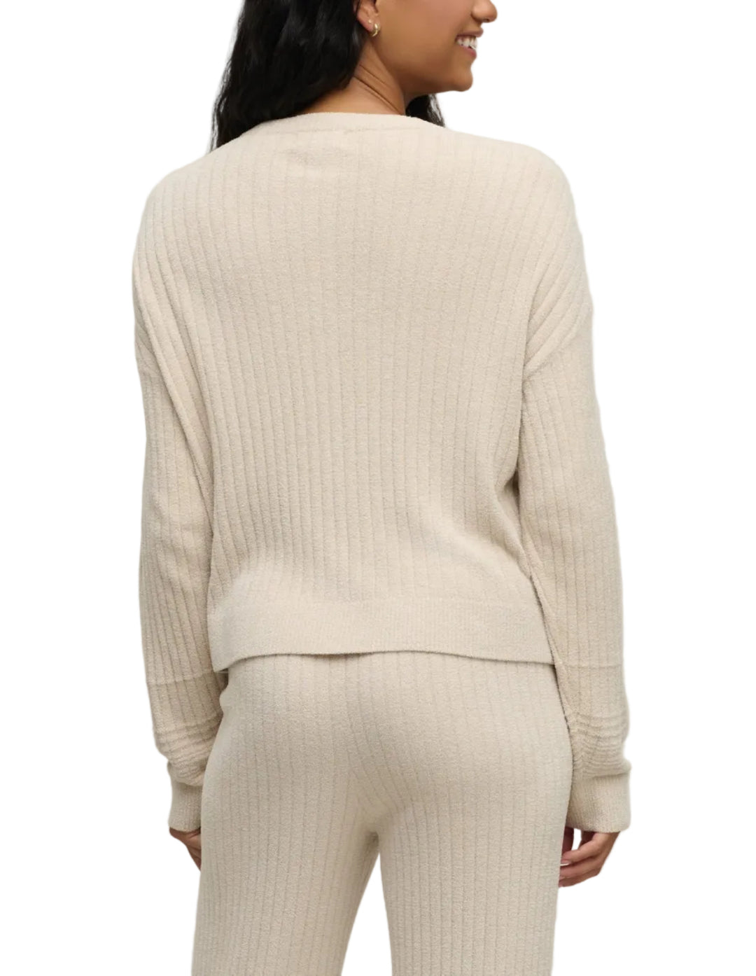 CozyChic Ultra Lite® Textured Rib Cardigan - Stone