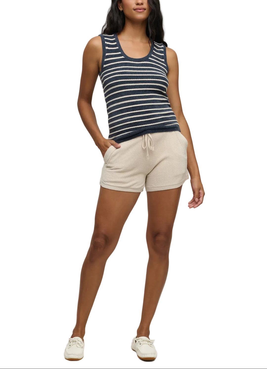 CozyChic Ultra Lite® Contrast Rope Stripe Tank