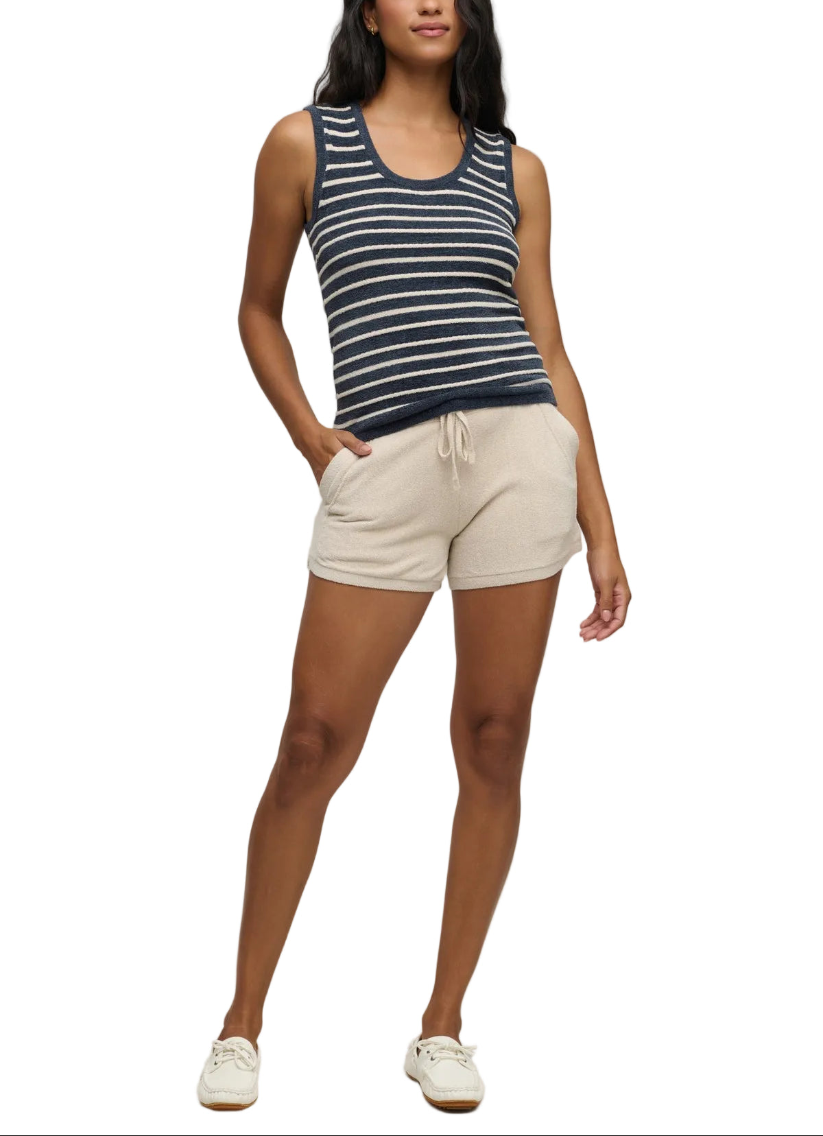 CozyChic Ultra Lite® Contrast Rope Stripe Tank
