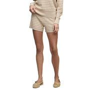 Heathered Cotton Tulip Pointelle Short - Stone