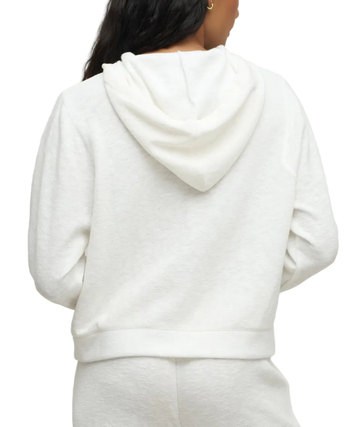 Slub Double Knit Seamed Hoodie - Pearl