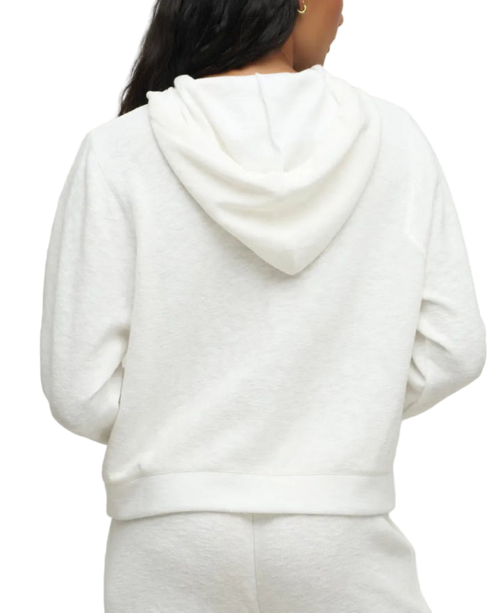 Slub Double Knit Seamed Hoodie - Pearl