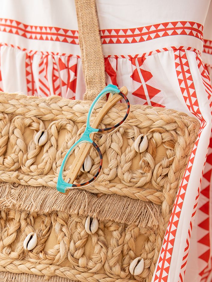 Lucia Reading Glasses - Turquoise & Tortoise