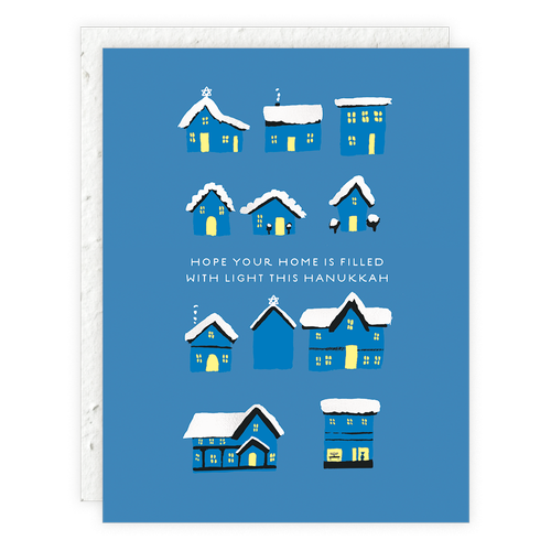 Hanukkah Houses Greeting Card