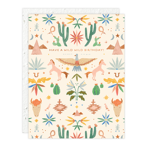 Western Toile Birthday Card - Just Fabulous Palm Springs