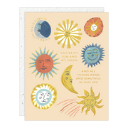 Sun And Moon Greeting Card