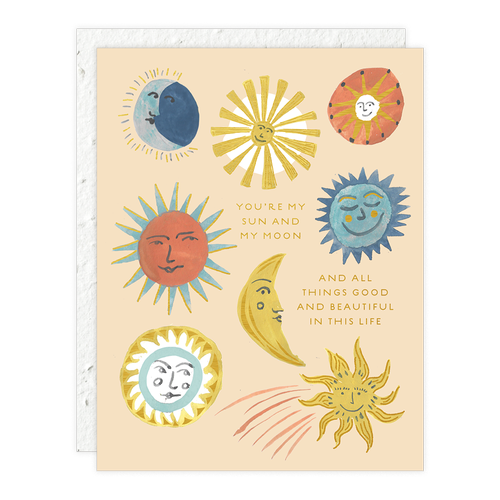 Sun And Moon Greeting Card