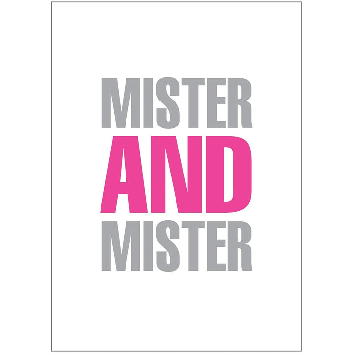 Mister And Mister Wedding Greeting Card