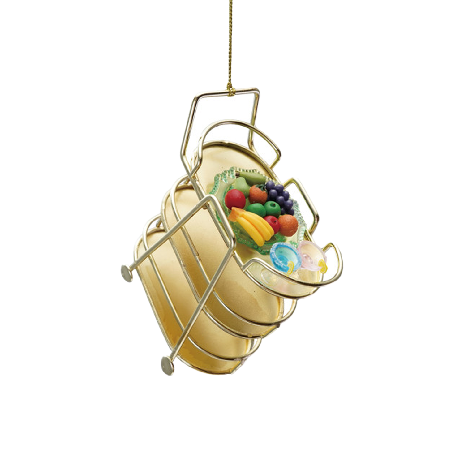 Metal Bar Cart Ornament - Fruit Bowl