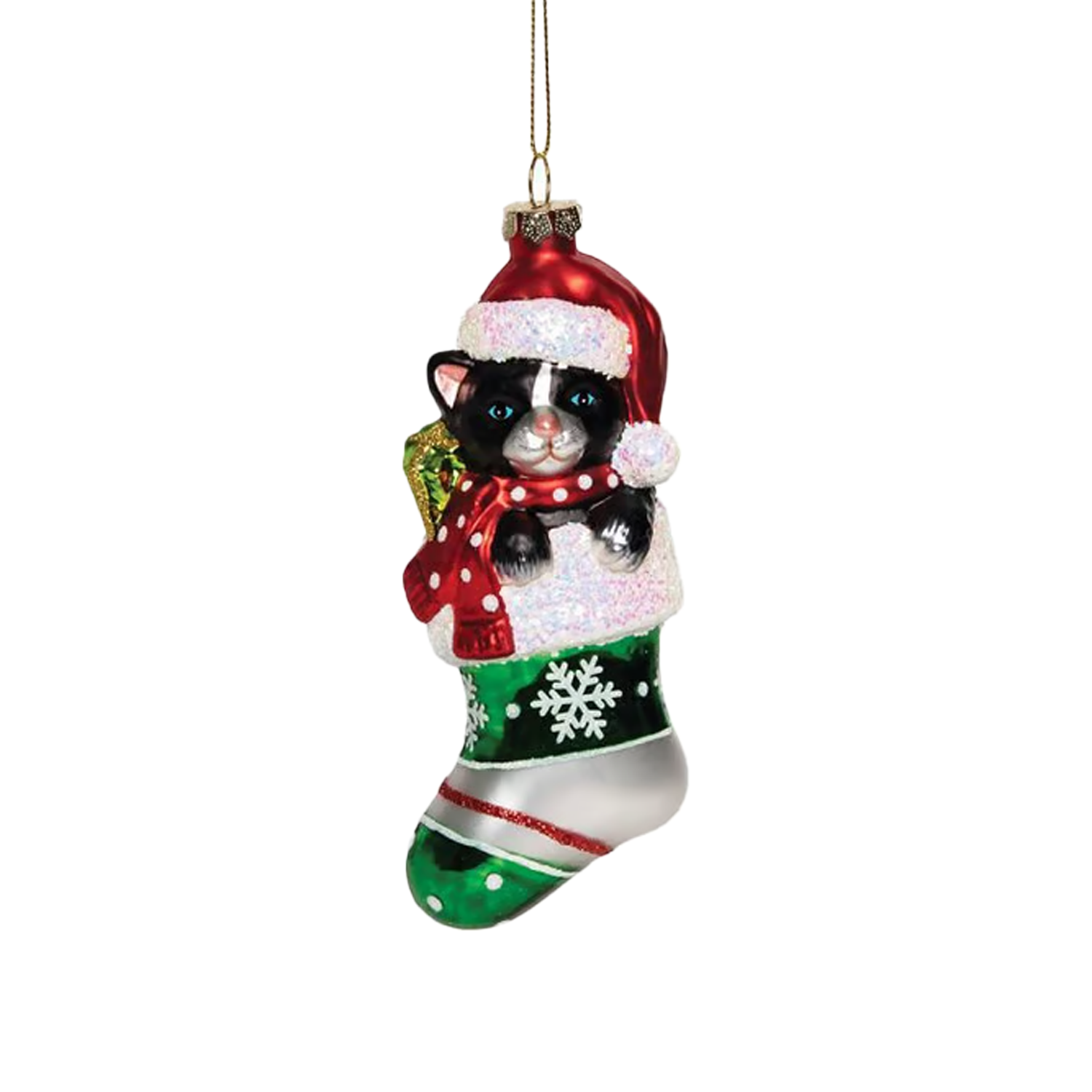 Cat In Stocking Ornament