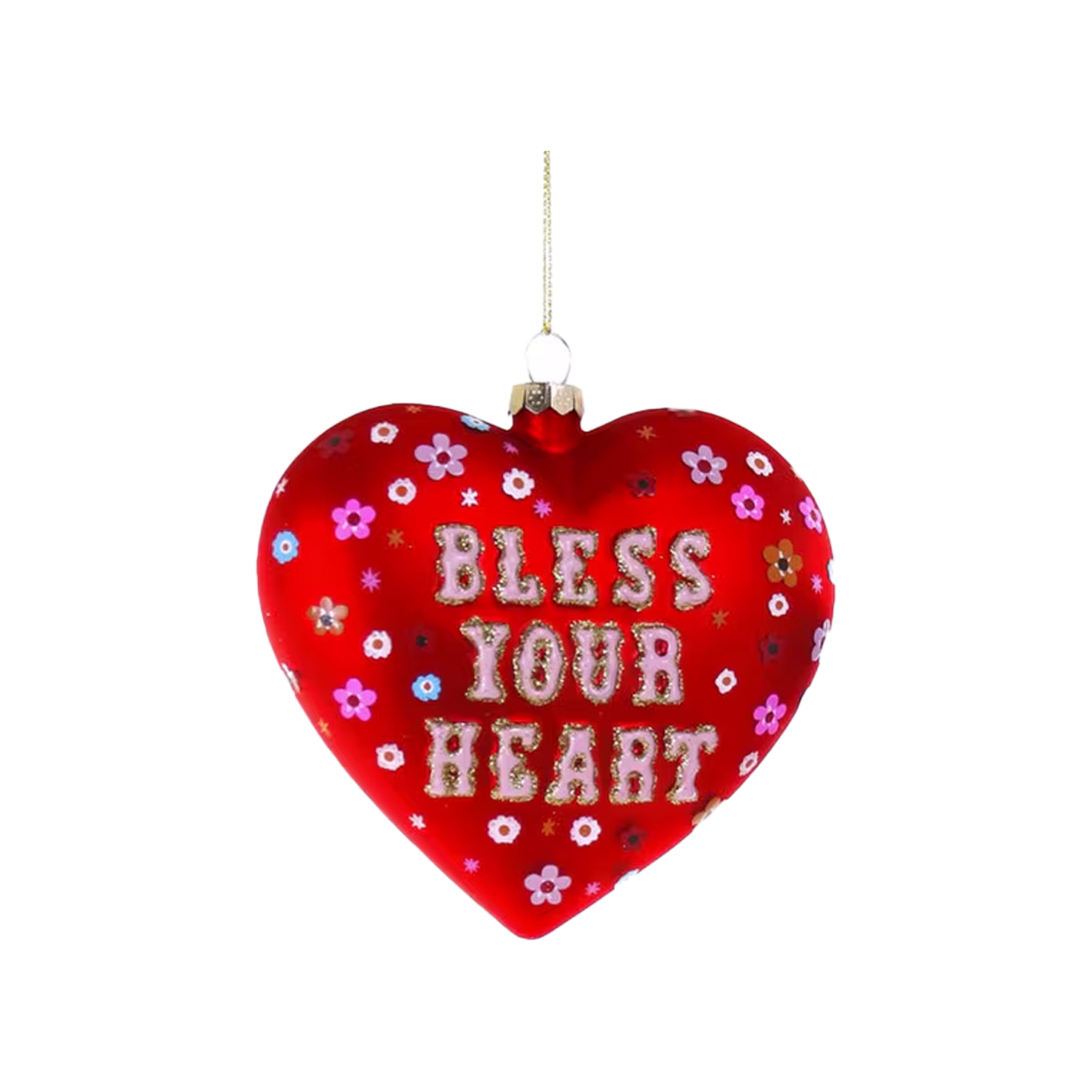 Bless Your Heart Ornament - Red