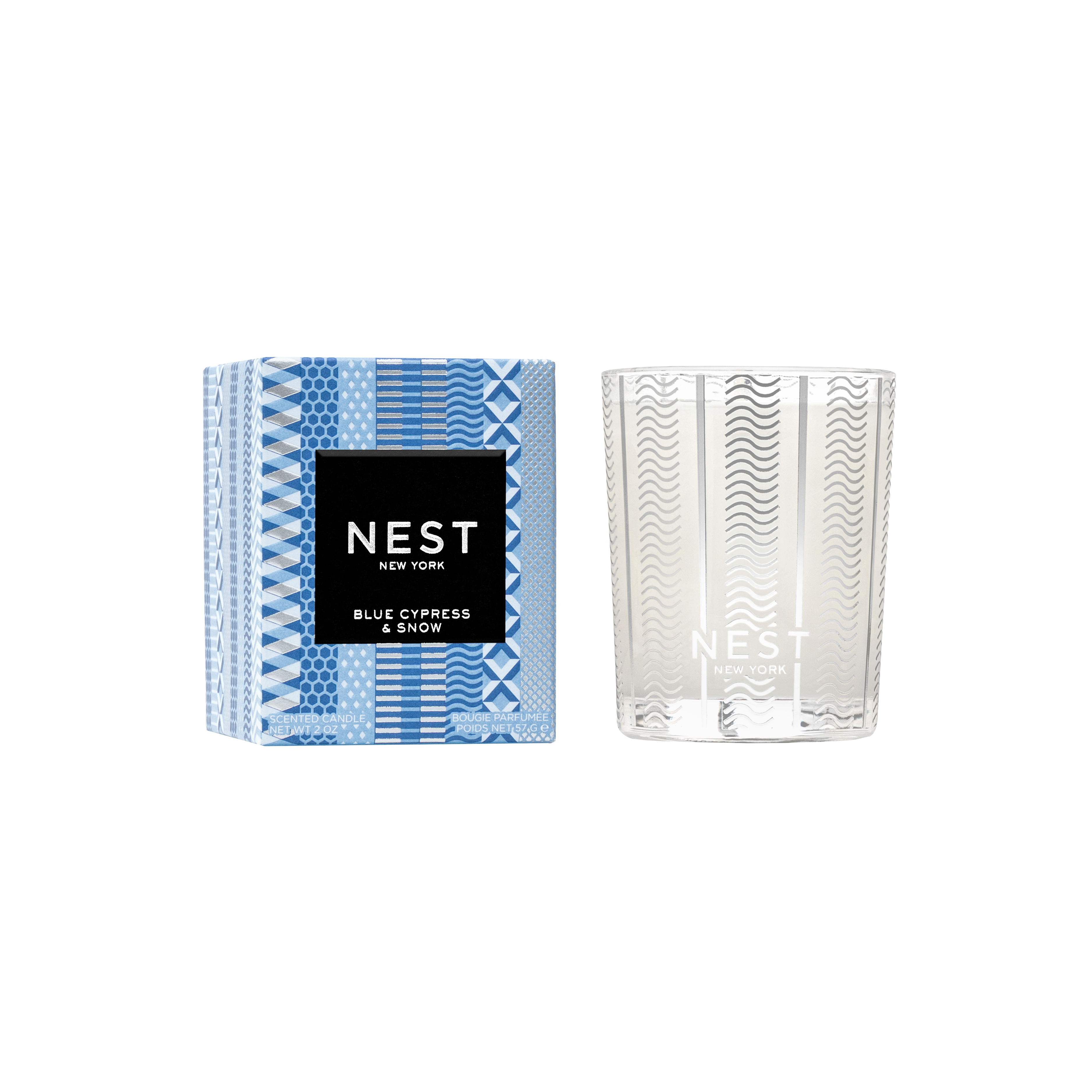 Blue Cypress & Snow Votive Candle 2 Oz.