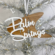 Palm Springs Boomerang Ornament - Walnut - Just Fabulous Palm Springs