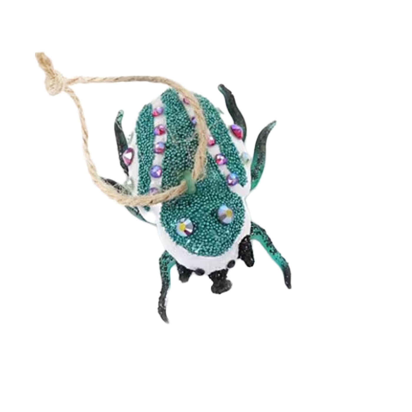 Tiny Beetle Ornament - Teal