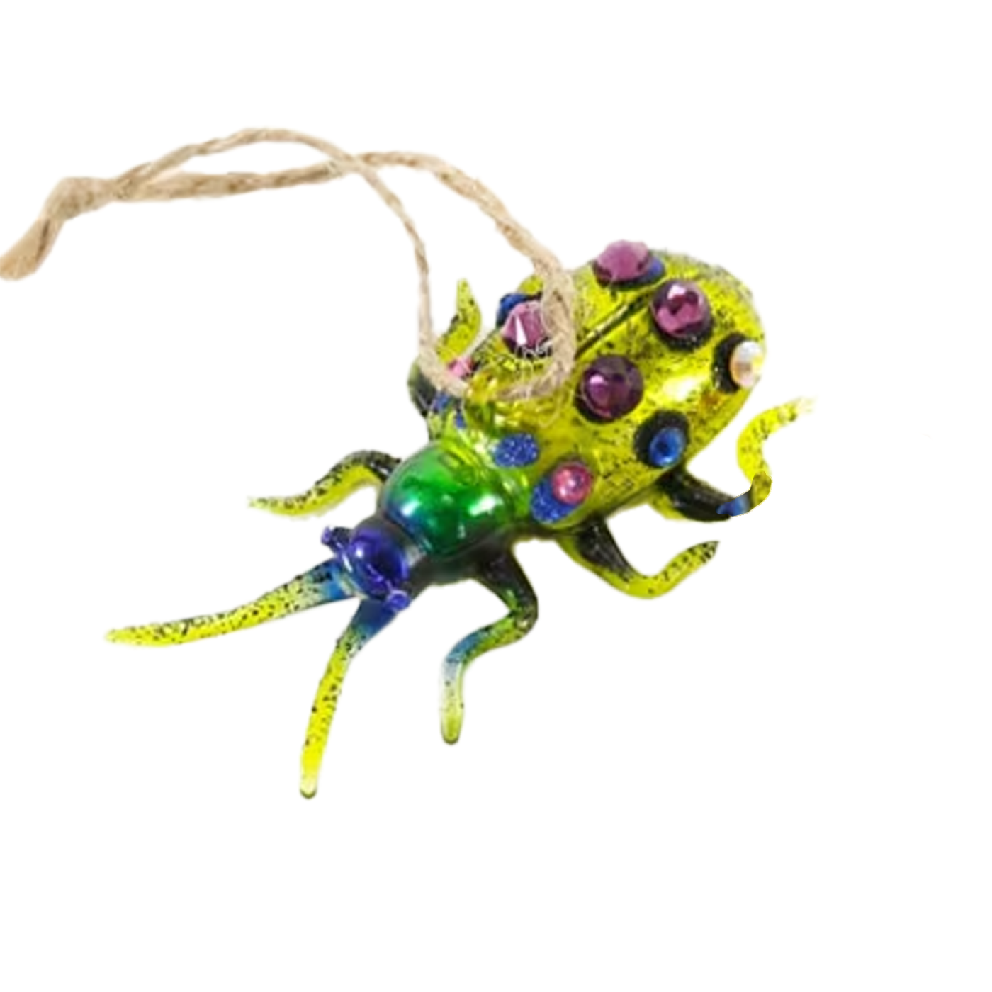 Tiny Beetle Ornament - Yellow
