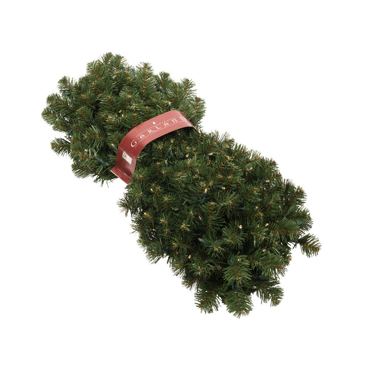 Oregon Fir Christmas Garland - 9' x 12" Pre-Lit With 100 Warm White LED Lights