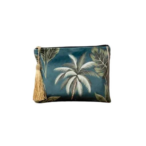 Palm Tree Pouch With Gold Pompom