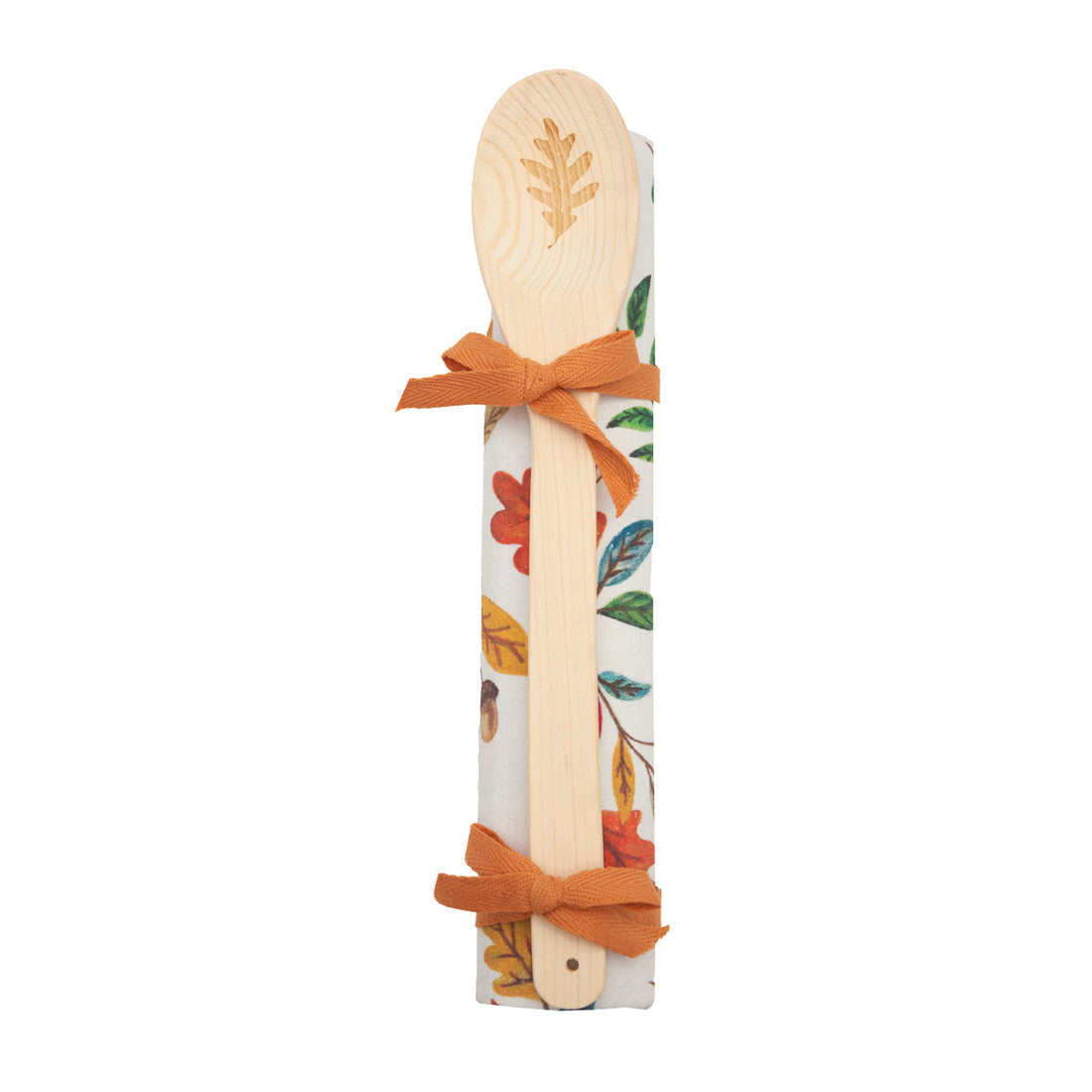 Harvest Leaves Towel & Spoon Set