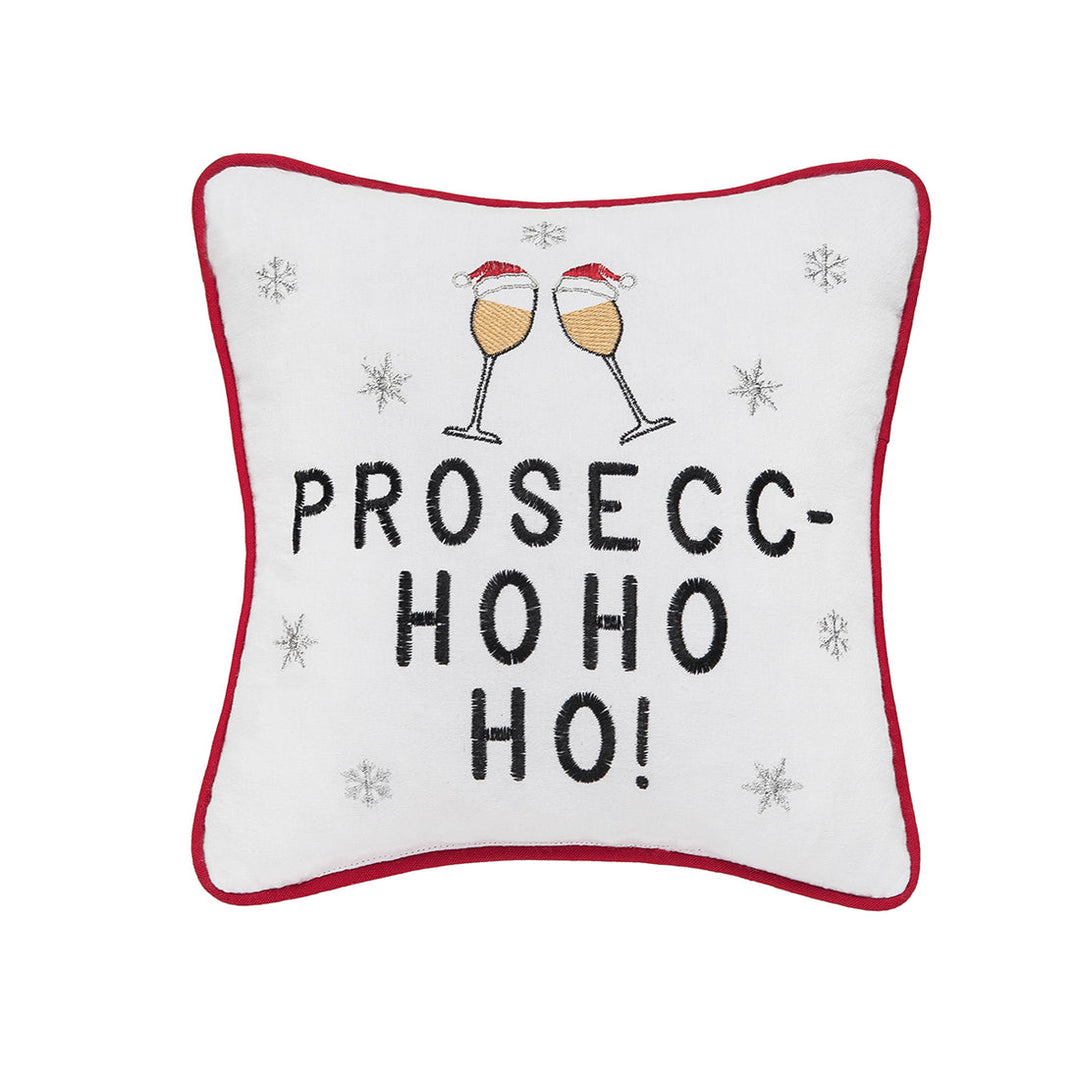 Prosec Ho Ho Ho Embroidered Mini Pillow
