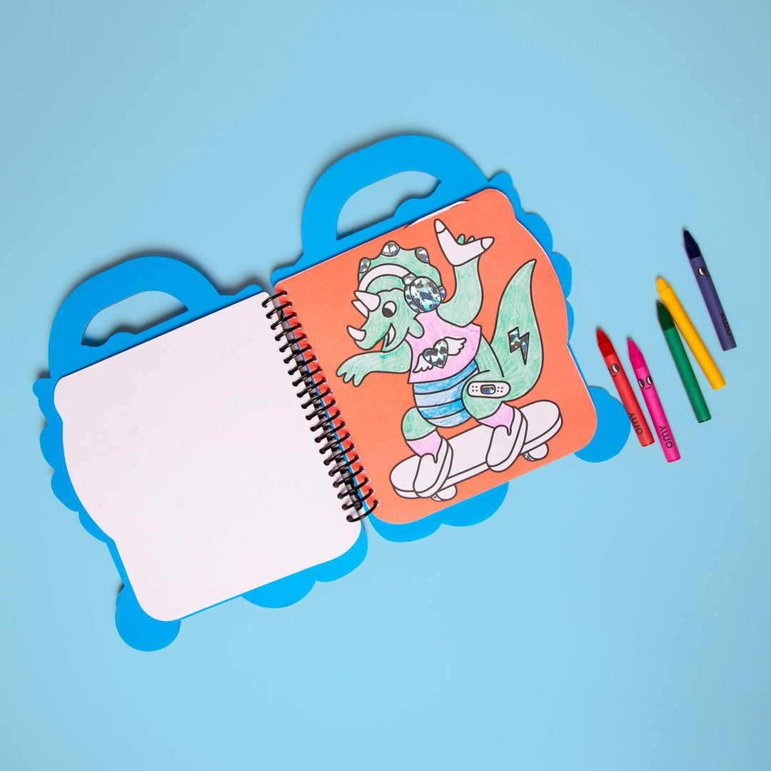 Dino Super Coloring & Sticker Book