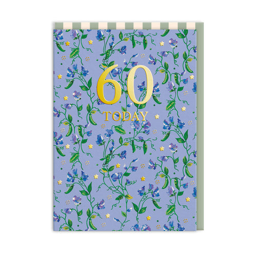 60 Sweat Peas Birthday Card