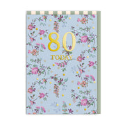 80 Birds And Roses Birthday Card