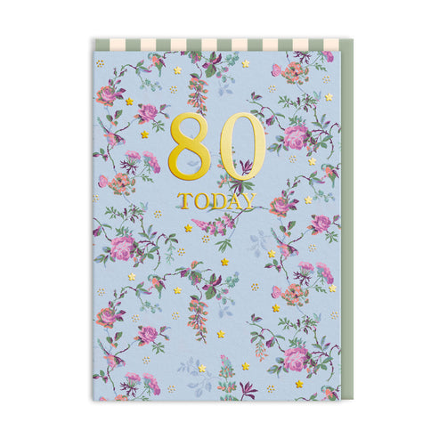 80 Birds And Roses Birthday Card