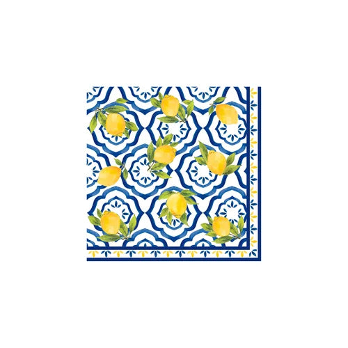 Palermo Cocktail Napkins & Mini Laguiole Cheese Knife Gift Set