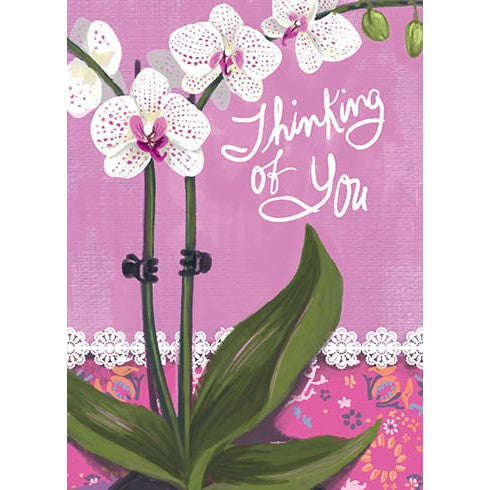 Thinking Orchid Greeting Card