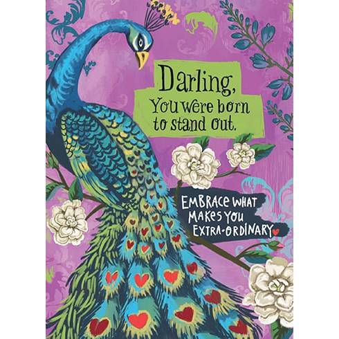 Peacock Darling Birthday Card - Just Fabulous Palm Springs