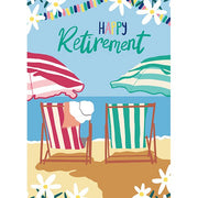 Deck Chairs Retirement Greeting Card - Just Fabulous Palm Springs