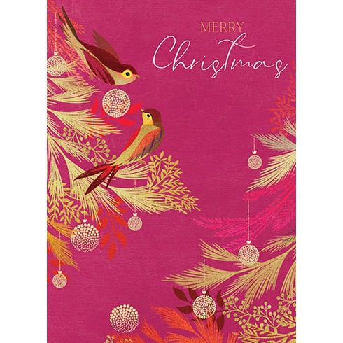 Red Birdies Holiday Card
