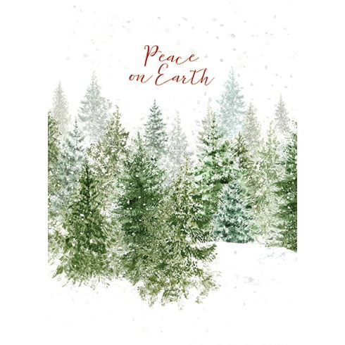 Peace On Earth Trees Holiday Card