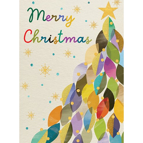 Multicolored Tree Holiday Card