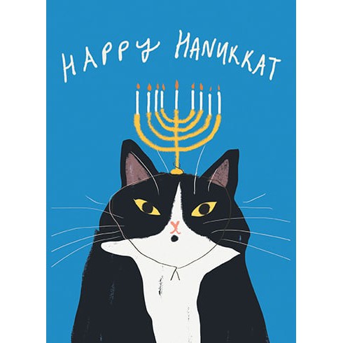 Happy HanukKat Holiday Card