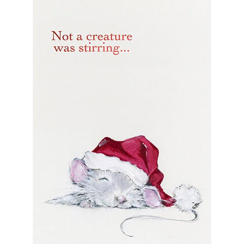 Mouse With Santa Hat Holiday Card - Just Fabulous Palm Springs