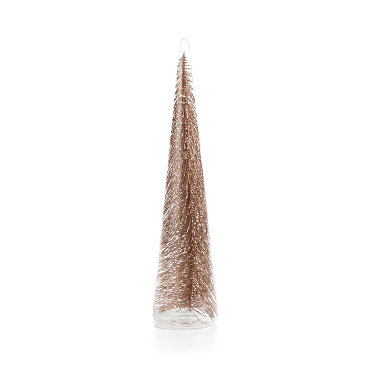 Champagne Decorative Tree Encased In Clear Glass - Extra Large