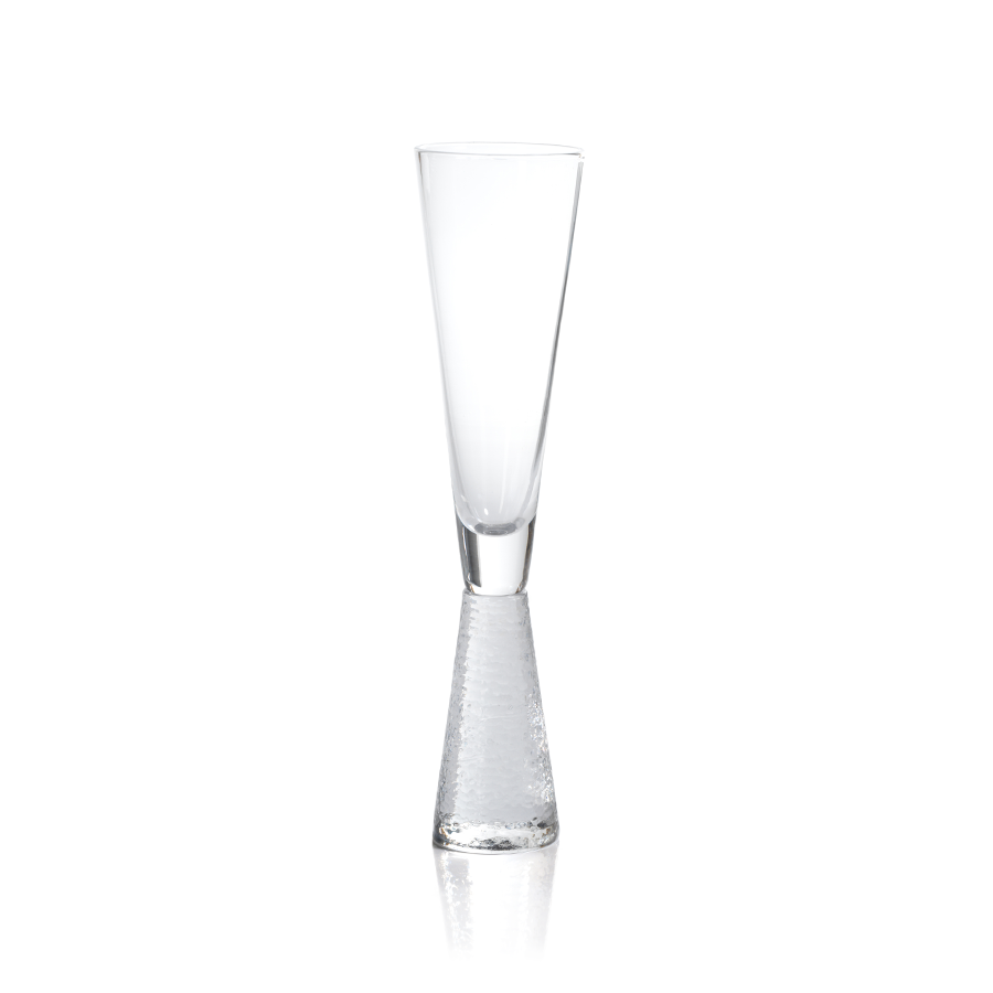 Livogno Champagne Flute On Hammered Stem