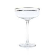 Martini Glass With Gold Rim