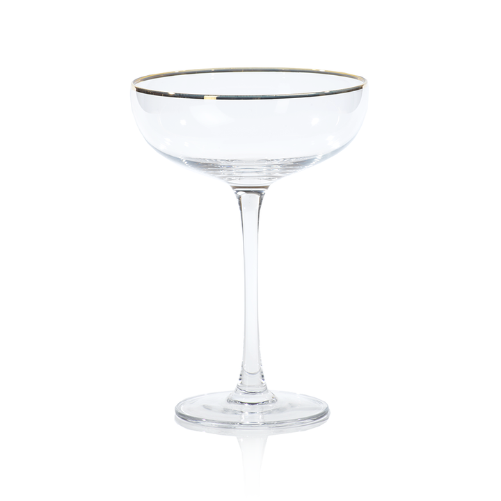 Martini Glass With Gold Rim
