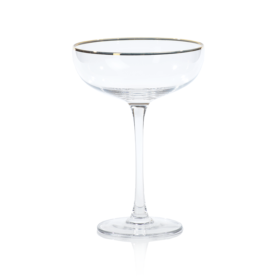 Martini Glass With Gold Rim