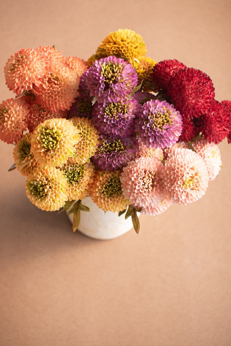 Bundle Of Artificial Light Pink Dahlias