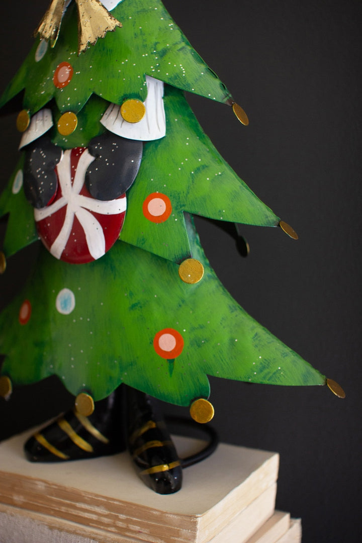 Painted Metal Cat Christmas Trees - Black