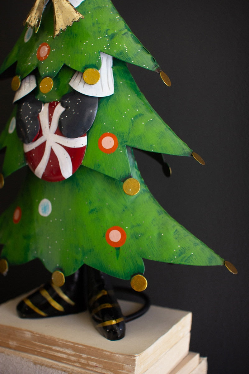 Painted Metal Cat Christmas Trees - Black