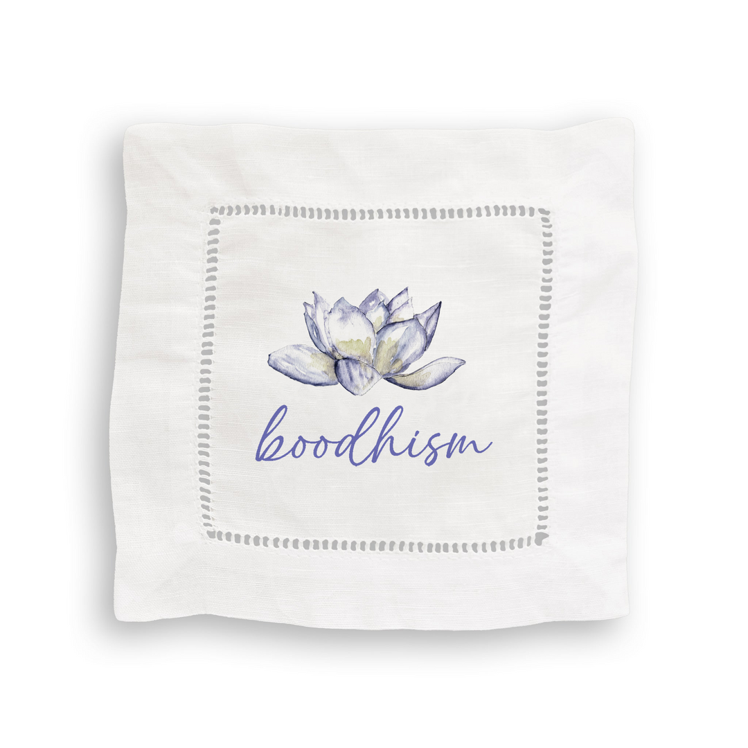 White Lotus Cocktail Napkin Set - Just Fabulous Palm Springs