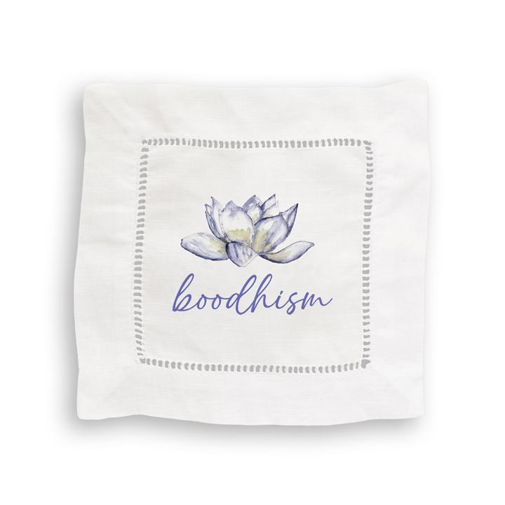 White Lotus Cocktail Napkin Set - Just Fabulous Palm Springs