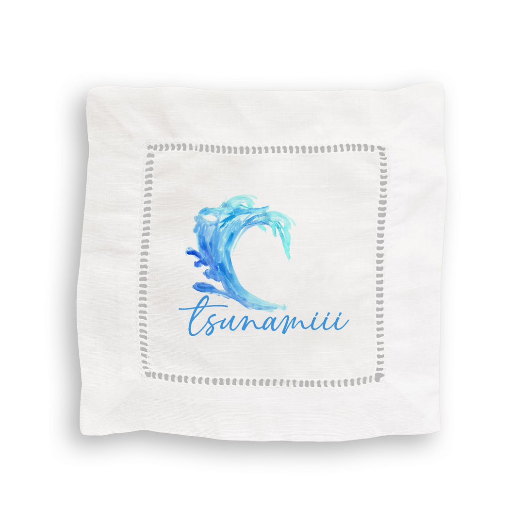 White Lotus Cocktail Napkin Set - Just Fabulous Palm Springs