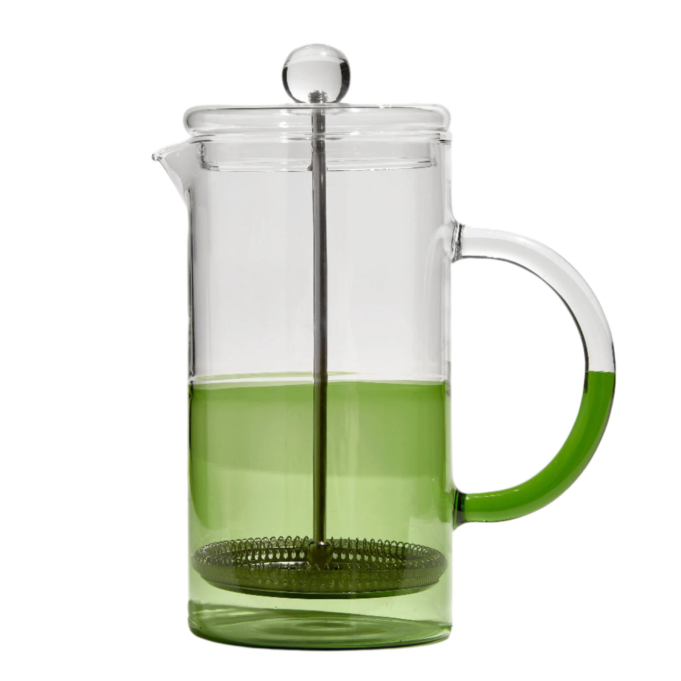 Two Tone Coffee Plunger - Clear + Green