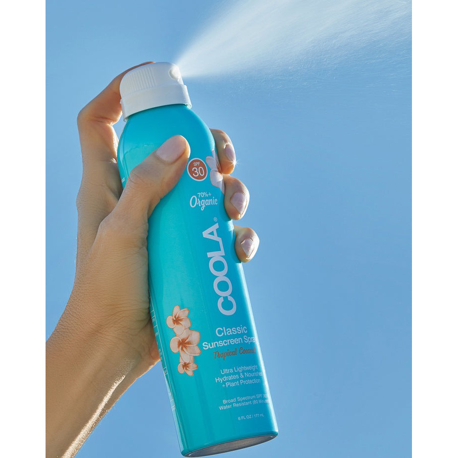 SPF 30 Coola Clear Sunscreen Spray - Tropical Coconut - 6oz